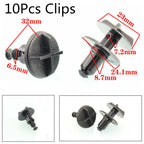 Car Radiator Cooling System Fastening Buckle For Land Rover Jaguar 10Pcs Car Bumper Tank Plastic Fasteners Trim Clips