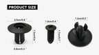 Car Bumper Fender 8mm Hole 1000/500/50Pcs Plastic Rivets Fastener Screw Door Trim Panel Retainer Fastener Clips Car Accessories