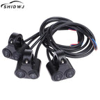 7/8" 22mm Aluminum Alloy 12V Motorcycle Handlebar Control Switch Dual Button Control Headlight Flasher Speaker Switch 2 Choice