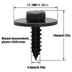 20X Hex Head  Screw Mudguard Liner Air Duct Splash Shield Trim For BMW 07147129160 Splash  Shield Clip Bolt Screw Car Accessorie