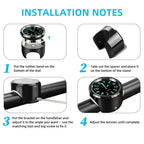 Universal 7/8 "Waterproof Chrome Motorcycle Bike Handlebar Mount Quartz Clock Watch Aluminum Luminous Clock Moto Black Amagi