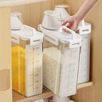 Plastic Storage Tank Moisture-proof Airtight Laundry Detergent Powder Cereal Storage Container with Measuring Cup Kitchen Items