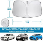 Front Windshield Sunshade, Foldable Sun Visor , Suitable for Sedan and SUV Models Amagi
