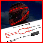 4 Flashing Motorcycle Bike Helmet LED Cold Light Strip EL Sticker Waterproof Warning Lights Motorcycle Night Riding Accessories