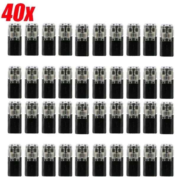 50-1Pcs 2 Pin Way Plug Wire Cable Snap Connectors Waterproof Electric Wire Double-Wire Plug-In Connector with Locking Buckle