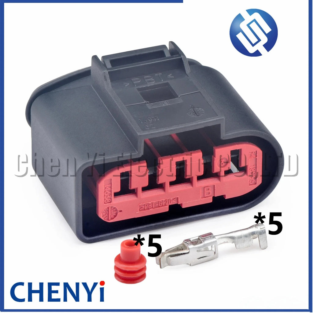 5 Pin Female MAF Waterproof Automotive Connector Mass Air Flow Sensor Wire harness Plug 1J0973775A 1J0 973 775A