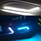 2Pcs Universal Car Led DRL Daytime Running Light Flexible 6SMD White Ice Blue Waterproof Driving Fog Bulb Styling DC 12V Tools
