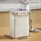 Plastic Storage Tank Moisture-proof Airtight Laundry Detergent Powder Cereal Storage Container with Measuring Cup Kitchen Items