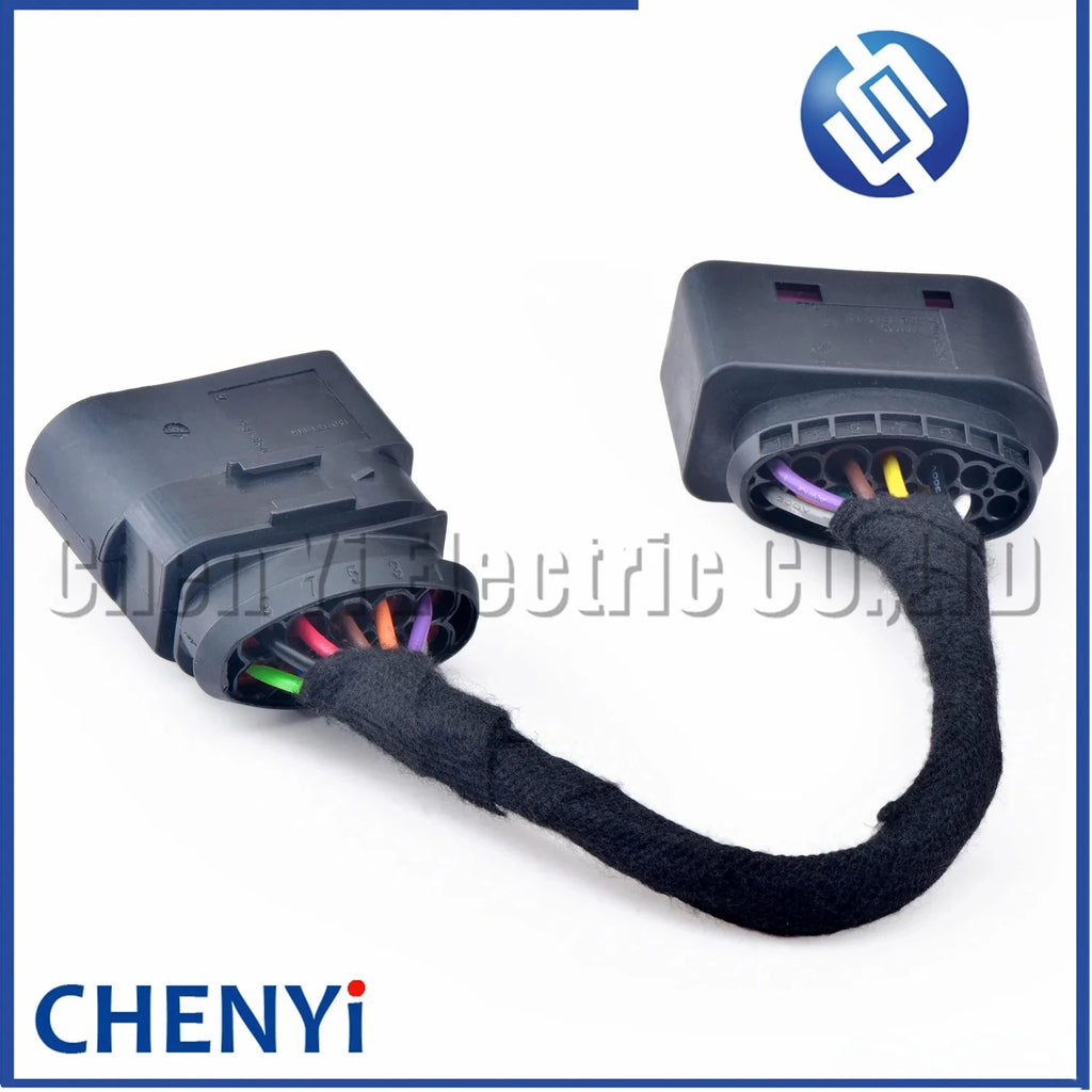 1Pcs 10P to 14P Conversion harness plug 1J0973737 1J0973835 For Halogen Headlamps convert Xenon Headlights adapter cable