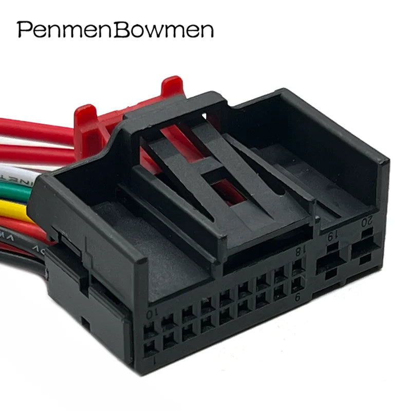 1 Set 20 Pin Auto 1K0971975 Air Conditioning Controller Electrical Cable Connectors Wire Harness Plug 1-1394805-1 1-1394803-1