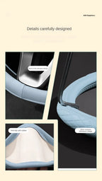 Napa Leather Perforated Patchwork Car Steering Wheel Cover, Non-slip, Breathable, Universal 15 Inch (Approx. 38.1cm) Amagi