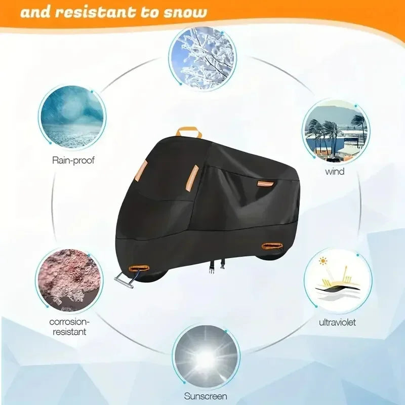 Motorcycle Cover Waterproof All Season Dustproof UV Protective Outdoor Indoor Scooter 210D 420D Wear-resistant Fabric Amagi