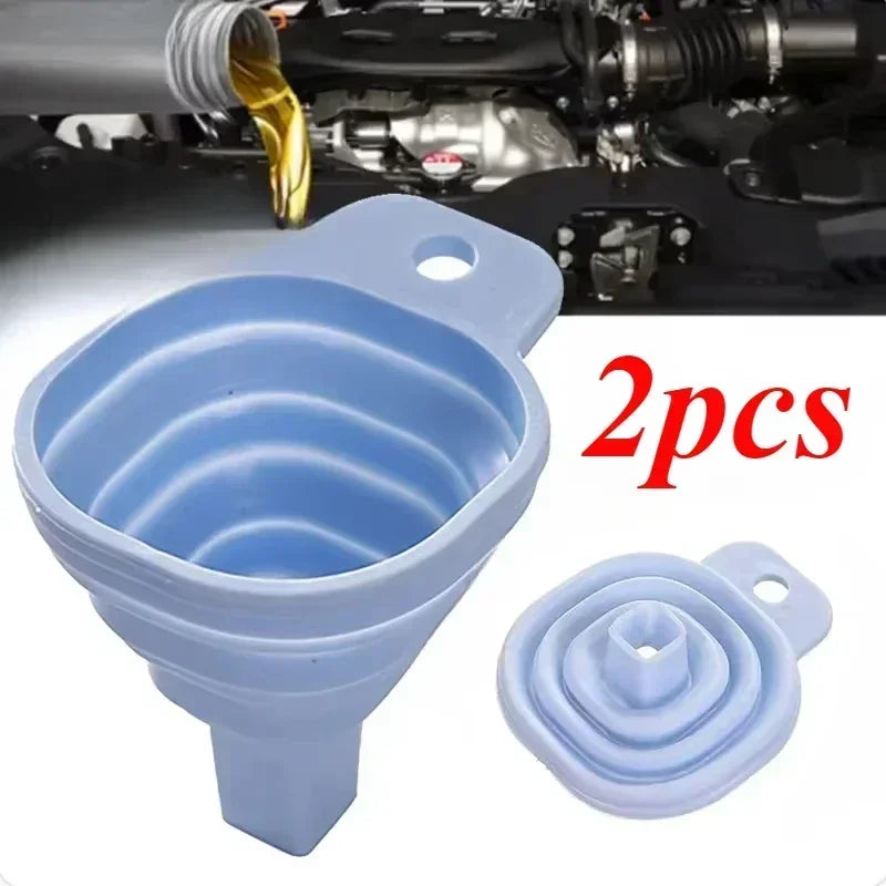 Folding Silicone Funnel for Filling Bottles Kitchen Silicone Funnel Food Grade TPR Collapsible Funnel Kitchen Gadgets Oil Filler