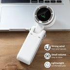Car Portable Mini Fan 3600mA Rechargeable Battery USB Foldable Handheld Fan Turbo Bladeless Small Pocket Fan for Outdoor Amagi