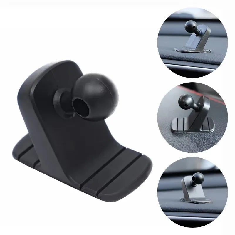 Car Phone Black Holder Sticky BaseBendable Design Can Be Adapted To A Variety of CurvatureSoft Rubber MaterialBall Head17mm