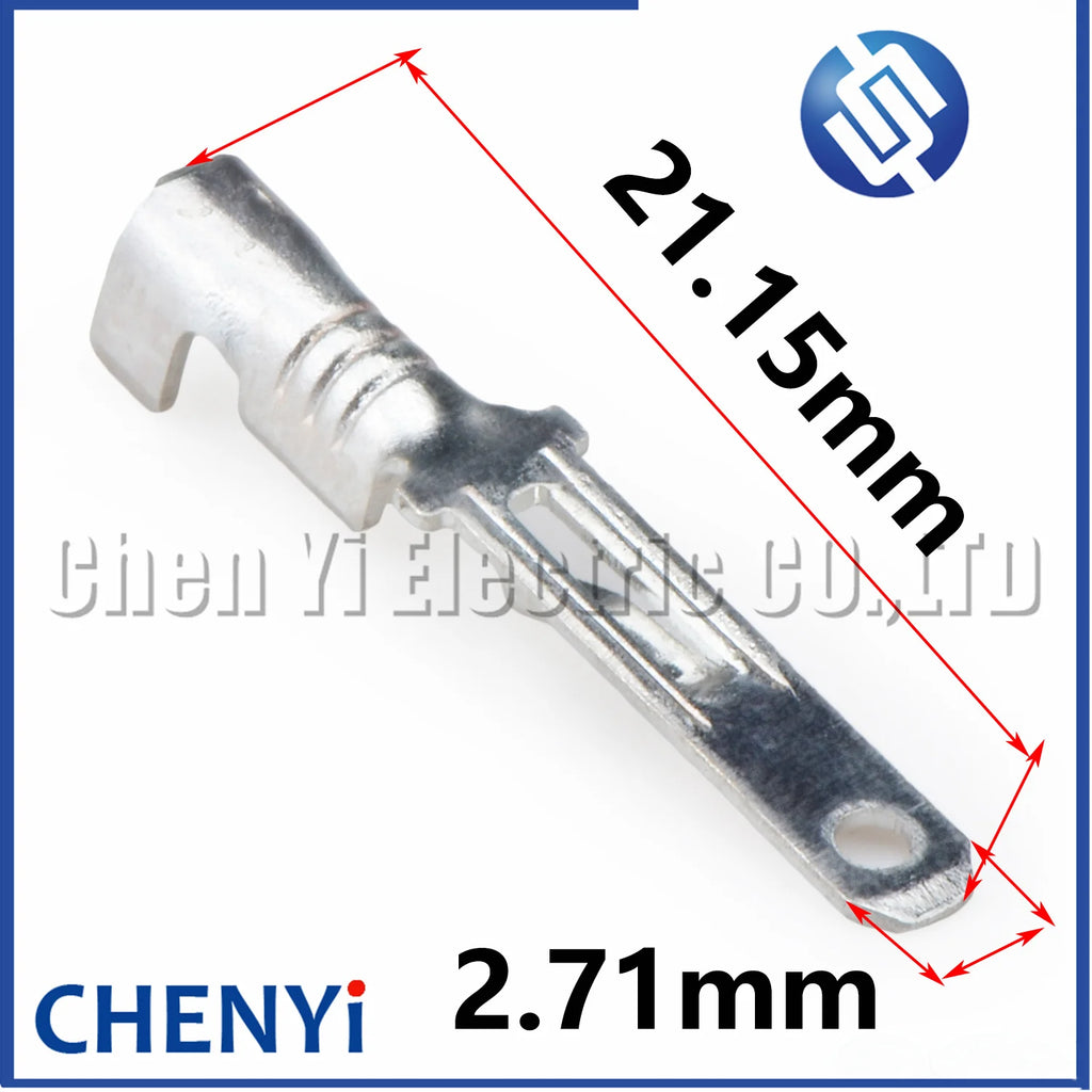 50 Pcs 2.8mm Crimp Pins Spade Connector tin-plated brass Wire Pin DJ611-E2.8A DJ621-E2.8A For Car Automobile Relay Circuit Board