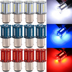 1/4pcs 1157 Strobe Brake Light Streamer BAY15D P21/5W DRL Reversing Parking Turn Signal Stop Tail Lamp for Auto Motorcycle