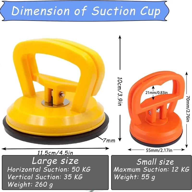 Car Minor Dent Repair Suction Cup Tool Kit - Vehicle Dent Puller Set for Diagnostic and Inspection - Various Materials Amagi