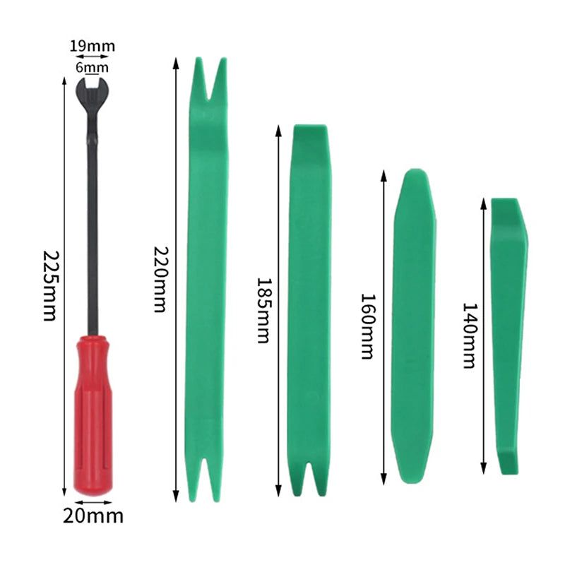 5Pcs/set DIY Accessories Car Buckle Car Audio Disassembly Tool Door Panel Interior Disassembly Driver Pry Bar