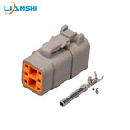 DTM06-6S Car connector DTM04-6P waterproof connector Male and female excavator wiring harness 6-hole plug