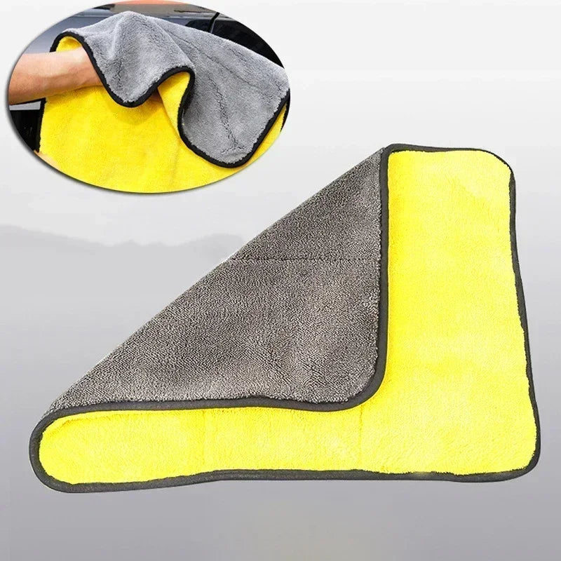 Car Wash Towels Cleaning Cloth Absorbent Dry Cloth General Purpose Microfiber Towel Thickened Yellow 30/40/60cm Amagi