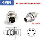 M8 Sensor Connector Panel Back Mount Waterproof Flange Socket Threaded Coupling Male&Female 3Pin 4Pin 5Pin A Type