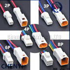 2 3 4 6 8 Pin JWPF-VSLE-S JWPF-VSLE-D Auto Waterproof Electronic Connector Wire Harness Butt Plug JST-02T 02R For JST