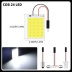 4pcs Car Interior Accessories 18/24/48 SMD T10 4W 12V COB Car Interior Panel LED Lights Lamp Bulb Car Dome Light Panel amagi
