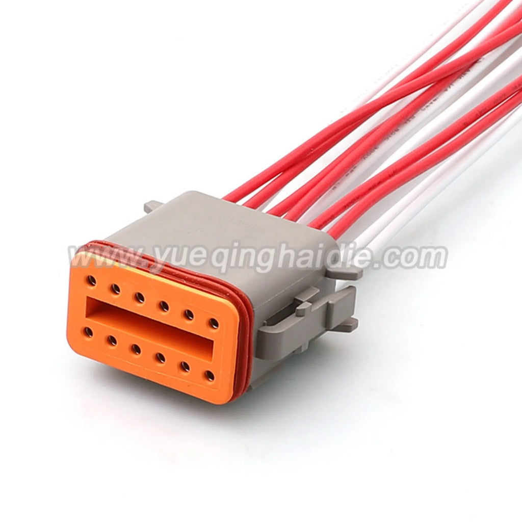 12 Pin Auto 1.6mm Waterproof Series Female Connector Motorcycle Electrical Harnesses Wiring Harness DT06-12SA/W12S