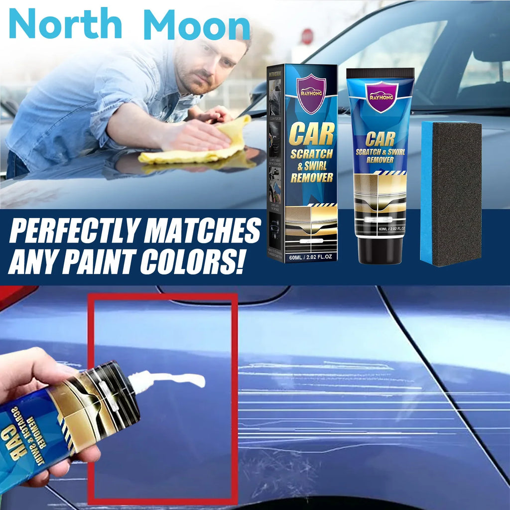Car Repair Paint Paste Scratch Remover Kit with Sponge and Towel Scratch Coating Polishing Wax Auto Scratches Repairing Amagi