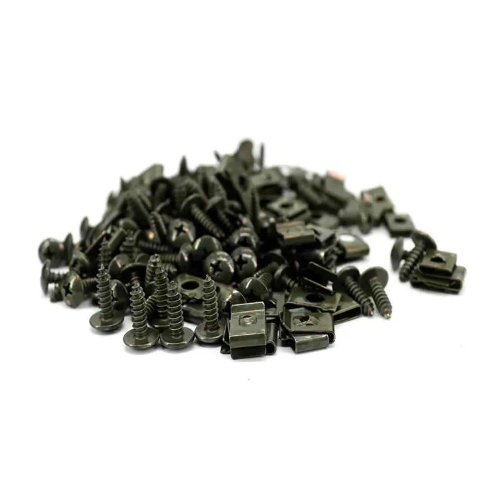 Metal U-Type Screw Fastener Clip Car Base Anti-rust Clamp Fastener Bumper Fender Trim Panel Fastener Board Protection Amagi