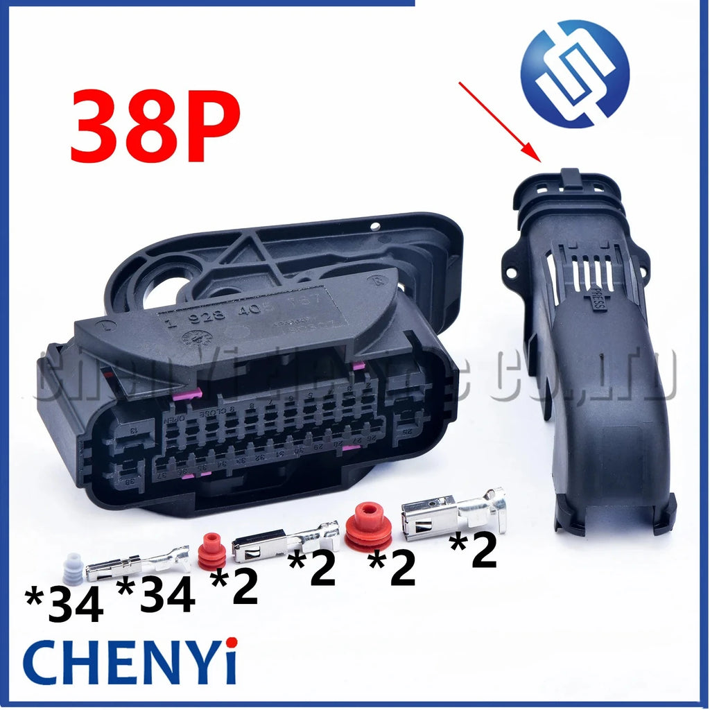 38 Pin Automobile waterproof connector ABS pump plug 1928405767 1 928 405 767 With lid For Nissan Honda Great Wall Haval