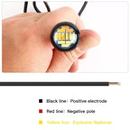 2pcs 23mm High Power White Eagle Eye LED Lights DRL Daytime Running Fog Light Tail Backup Warning Lights Car Motorcycle amabilis