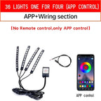 RGB Motorcycle LED Light Kits App Control Waterproof Lights For Motorcycles Music Scene Modes Motorcycle Underglow Lights Tools