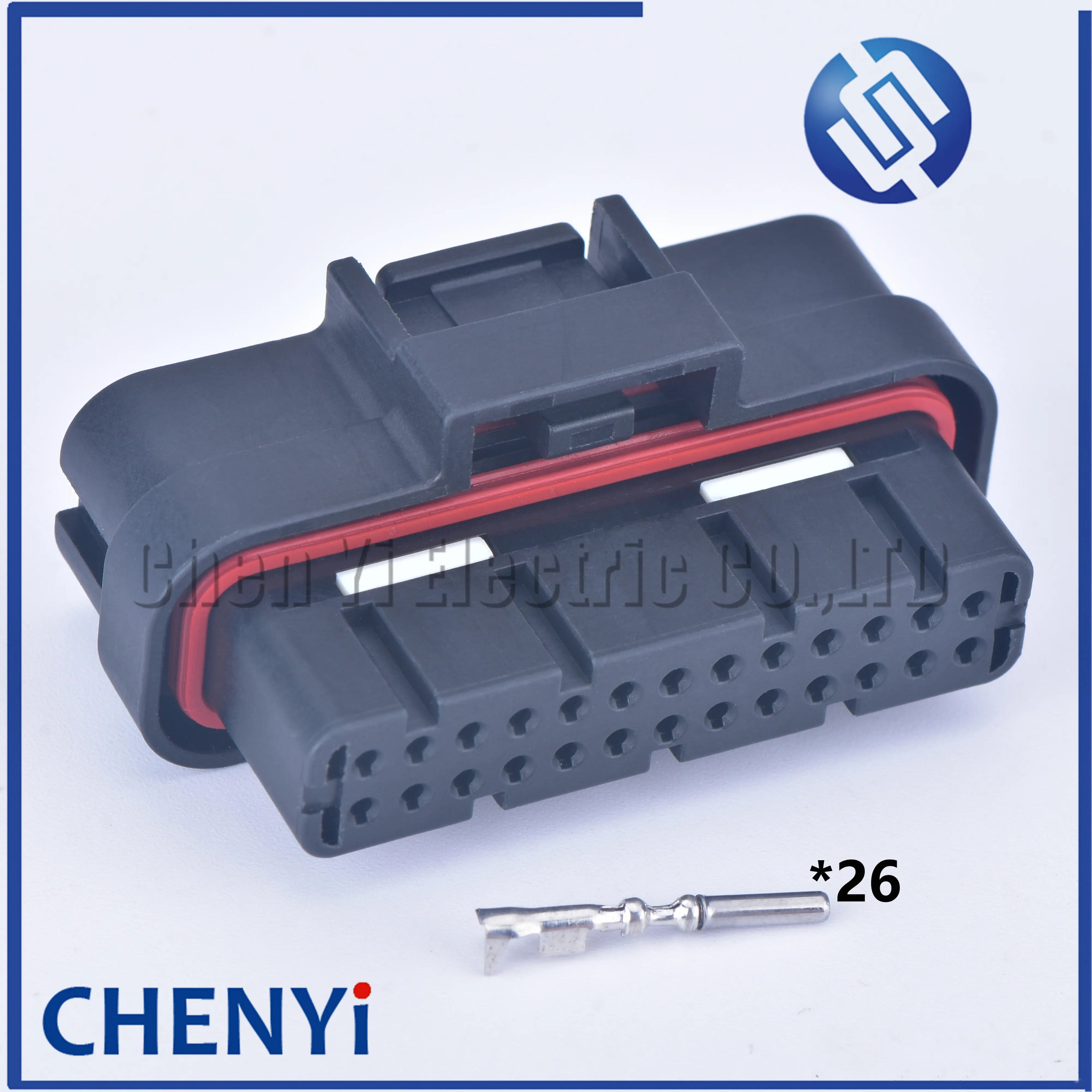 26 Pin 1.0mm two row SUPER SEAL sealed female male pin PCB connector computer ECU auto plug 6473711-1 1473712-1