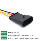 5/20/100Sets AMP Type 1.5 Series Automotive Waterproof Connector Plug Socket HID Male&Female 15CM Wire Harness 1P/2P/3P/4P/5P/6P