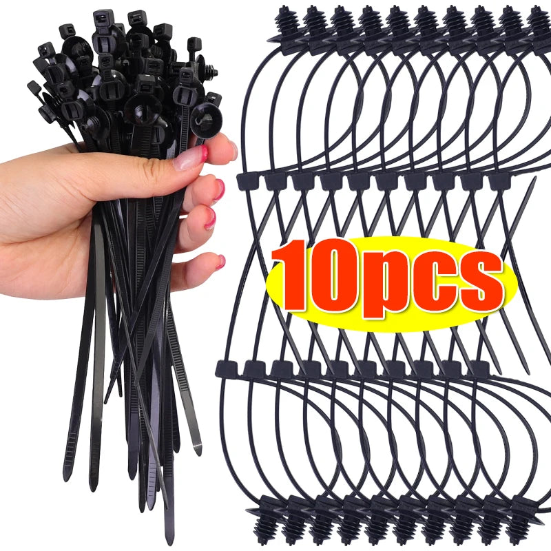 Car Clamp Fastener Screw Replacement Automotive Cable Tie Buckle Wire Management Fender Trunk Engine Skid Plate Tools 10pcs