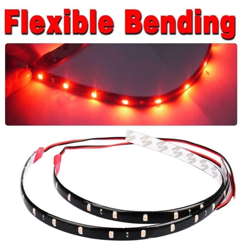 2/6PCS Waterproof DC 12V Motor LED Strip SMD Underbody Decorative strip Light For Car Motorcycle Beautiful Decorative Soft Light