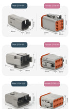5/10/100 Sets 4 Pin Way Deutsch DT04-4P DT06-4S Waterproof Electrical Wire Connector 16-22 AWG DT Series Connector Male Female