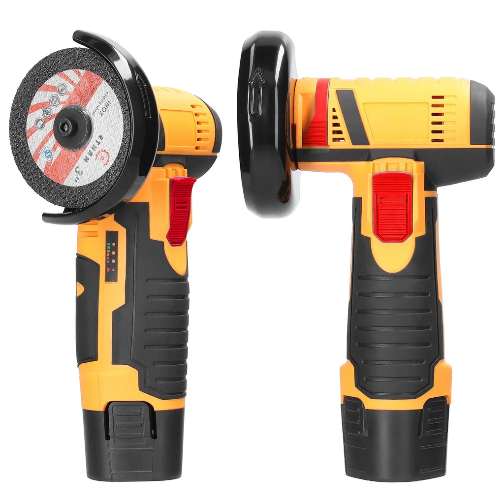 19500RPM Cordless Electric Angle Grinder 12V Rechargeable Mini Polishing Grinding Machine Multifunction Diamond Cutting amabilis