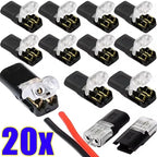 20/1pcs 2 Pin Way Plug Electrical Connector Wire Cable Automotive Strip Terminal Connection Car Waterproof Electrical Connector
