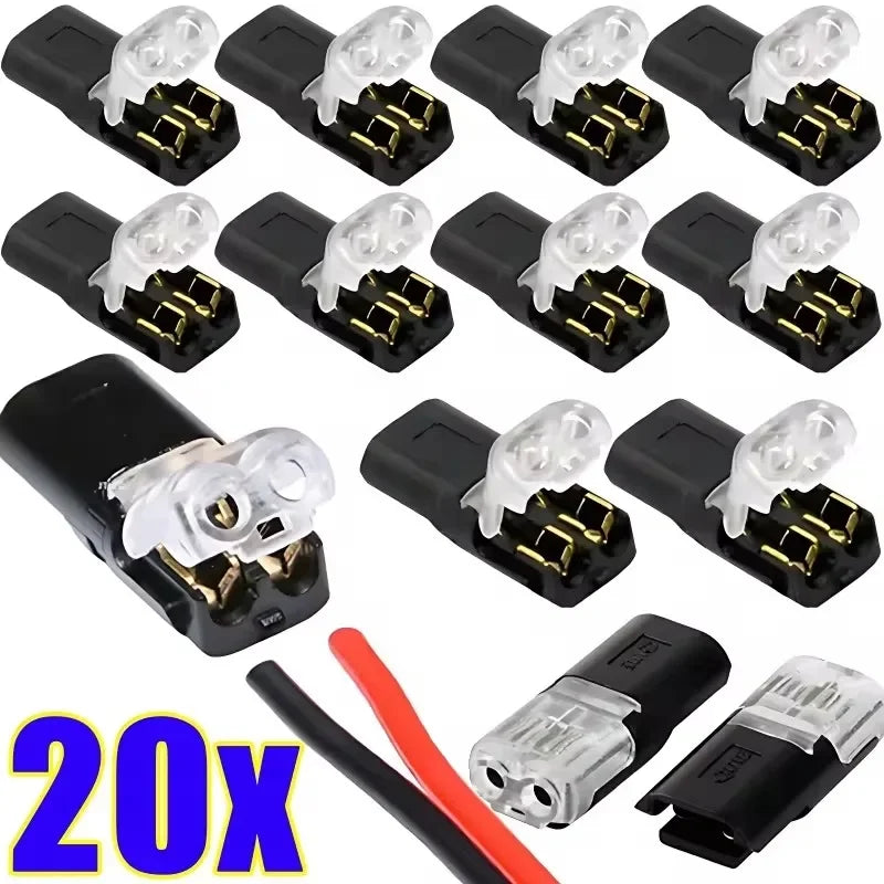 20/1pcs 2 Pin Way Plug Electrical Connector Wire Cable Automotive Strip Terminal Connection Car Waterproof Electrical Connector