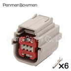 1 Set 6 Pin 2-1924211-1 Auto Rear License Plate Light Electrical Connectors Female Male Plug for Cadillac Buick 1924212-1