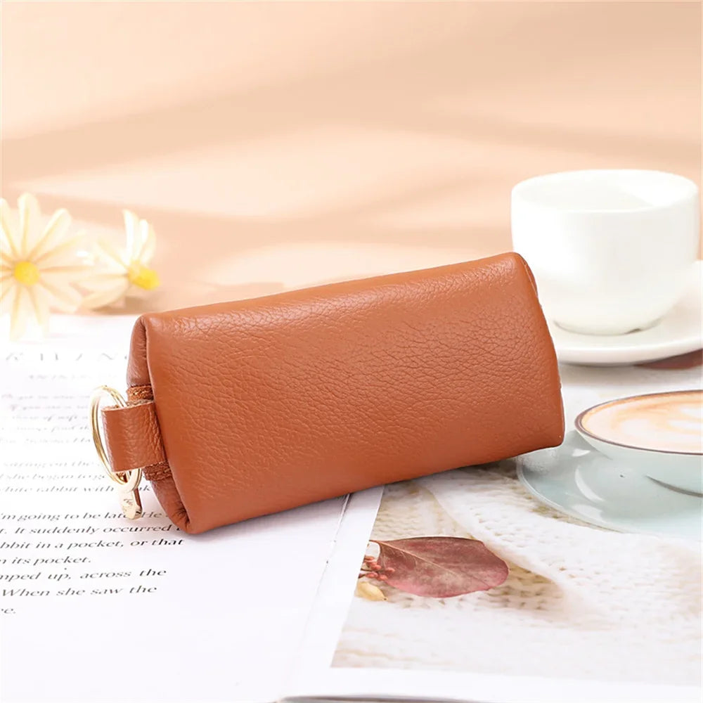 Car Leather Key Holder Minimalist Keychain Case Wallet Key Storage Case Protector Large-capacity Multifunctional Key Pouch Amagi