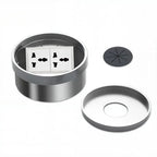 Embedded Hidden Ground Plug Flush Design Stainless Steel Compressive Anti-Rust Anti-Corrosion Home Office Indoor Socket Outlet