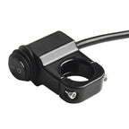 Motorcycle Handlebar Headlight ON/OFF Switch Black/Silver Aluminum Alloy 2-Wire Waterproof Second Gear Switch Motorcycle Parts