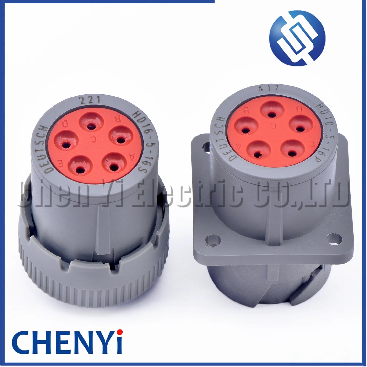 DEUTSCH Gray 5 Pin Waterproof connector HD16-5-16S HD10-5-16P HD10 1.5 Series Flame Retardant diagnosis Plug With pins