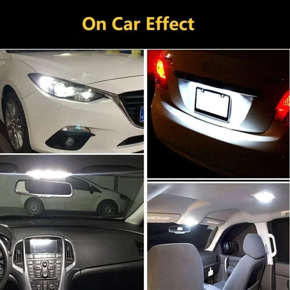 10/20PCS W5W T10 LED Bulbs Canbus 5730 8SMD 12V 6000K 194 168 LED Car Map Dome Lights Parking Light Auto Signal Lamp Amagi