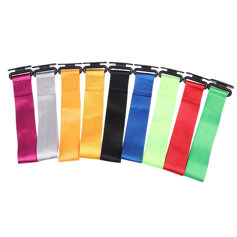 High Strength Car Color Pendant Tow Strap Belt Tow Rope Sticker Ribbon Car Decor Sticker Trailer Ropes Bumper Towing Strap