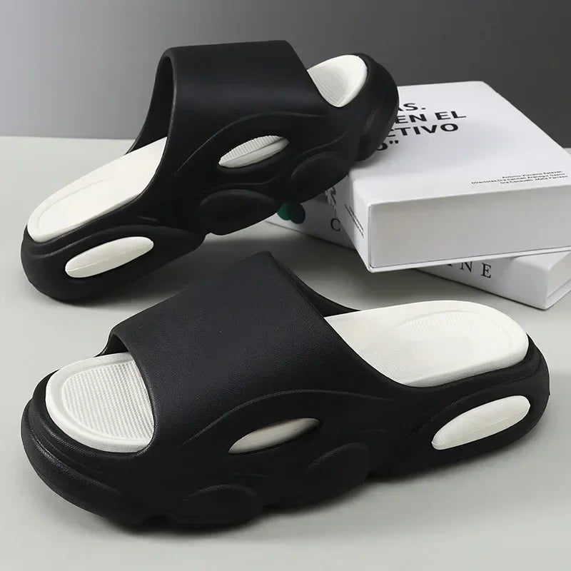 EVA Men's Summer Sandals Fashion Soft Cloud House Platform Slides Unisex Outdoor Non-slip Beach Shoes Men Bathroom Slippers Amag